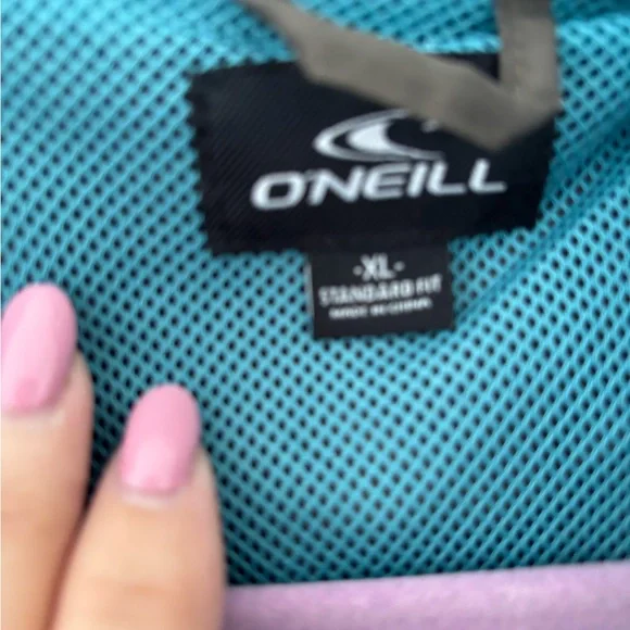 O'Neill Men's Aqua and Brown Windbreaker - Picture 3 of 4